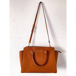 Selma Saffiano Leather Medium Satchel